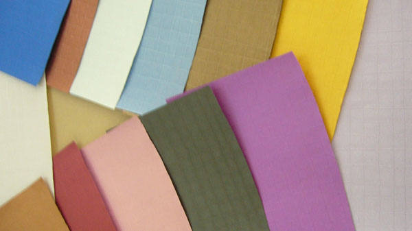 不同顏色的特種紙展示