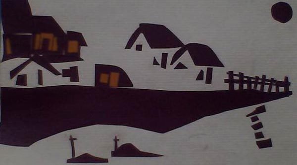 用黑色學生卡紙做的手工藝品